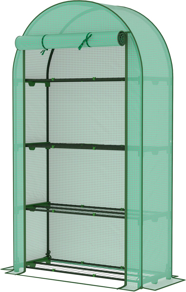 Foliekas - 4 planken - Weerbestendig - Groen