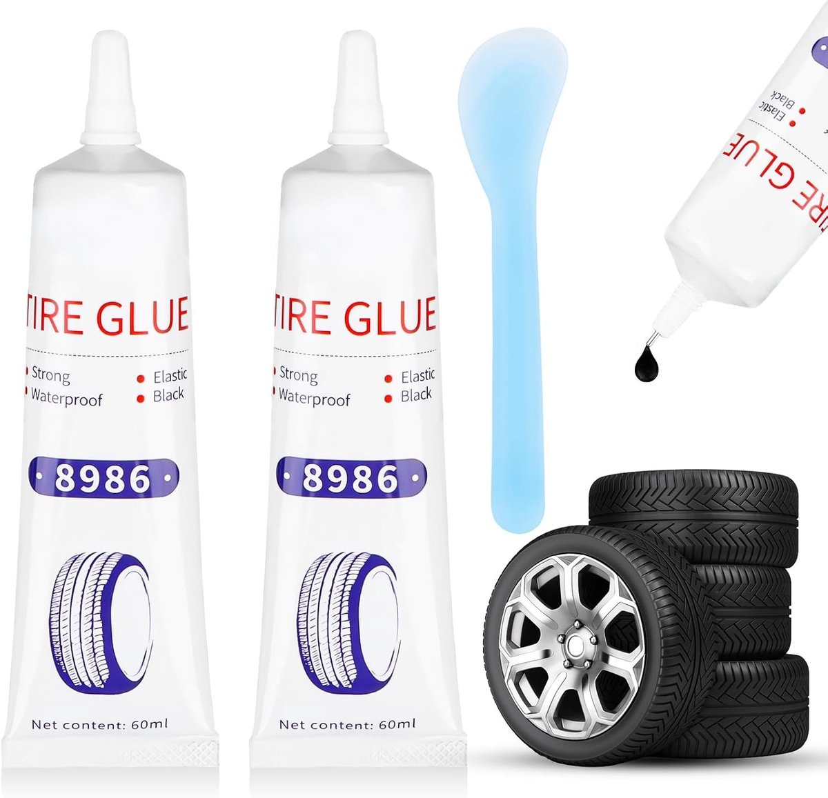 Krachtige Instant Lijm voor Bandenherstel, 120 ml - Perfect voor Auto, Fiets en Motor, Snel en Effectief voor het Repareren van Bandenbreuken