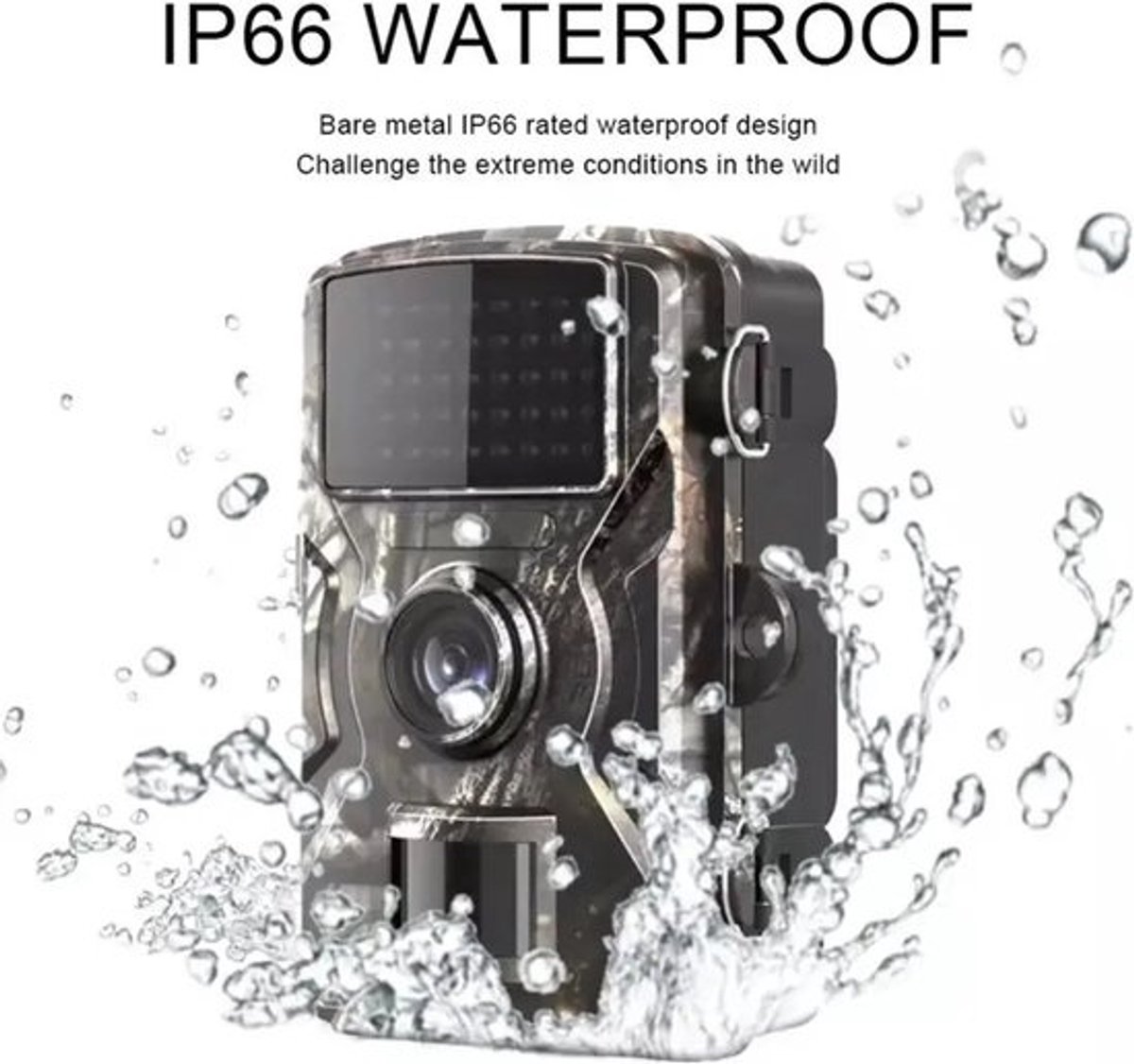 12Mp 1080P Wildcamera met nachtzicht - natuurcamera - waterdicht met bewegingssensor - microfoon