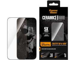 Protecteur d'écran PanzerGlass Ceramic FastFit in-a-box adapté pour Apple iPhone 18 Pro / 17 Pro