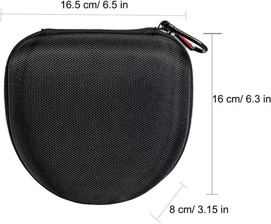 Opbergtas voor Bluetooth-hoofdtelefoon, compatibel met Marshall Major V/IV/III/II/5/4/3/2 (zwart + goud) — afbeelding 5