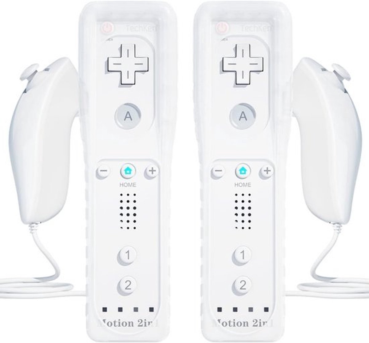 Set van 2 Vervangende Controllers voor Wii & Wii U met Motion Plus en Nunchuk