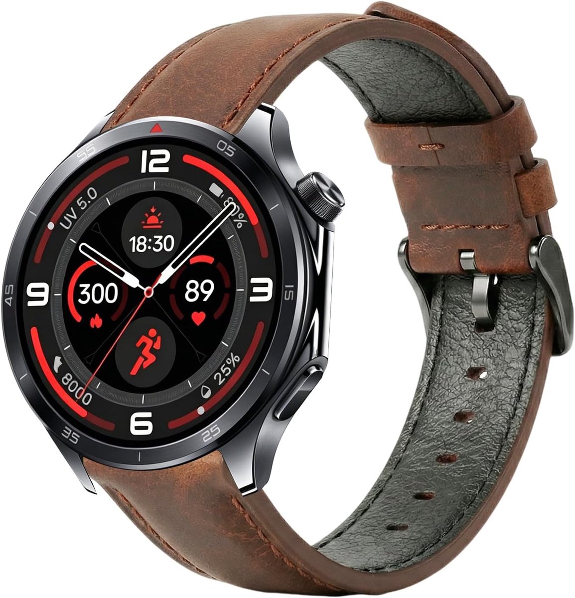 Leren Band Compatibel met OnePlus Watch 3/2/2R, Zacht Verstelbaar Slijtvast Snelsluiting Vervangingsbandje voor Dames en Heren
