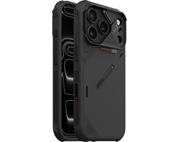 AULUMU Shock Proof Aramid Fiber Case - Hoesje Geschikt voor Apple iPhone 18 Pro - Schokbestendig - Compatibel met MagSafe - Full Coverage - Aluminium Cameraframe - Zwart