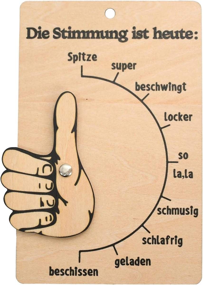 Handgemaakte Houten Humor Barometer, Unieke Decoratie voor Kantoor, Ideaal voor Interactie Tussen Ouders en Kinderen, Desk Decoratie en Originele Cadeaus