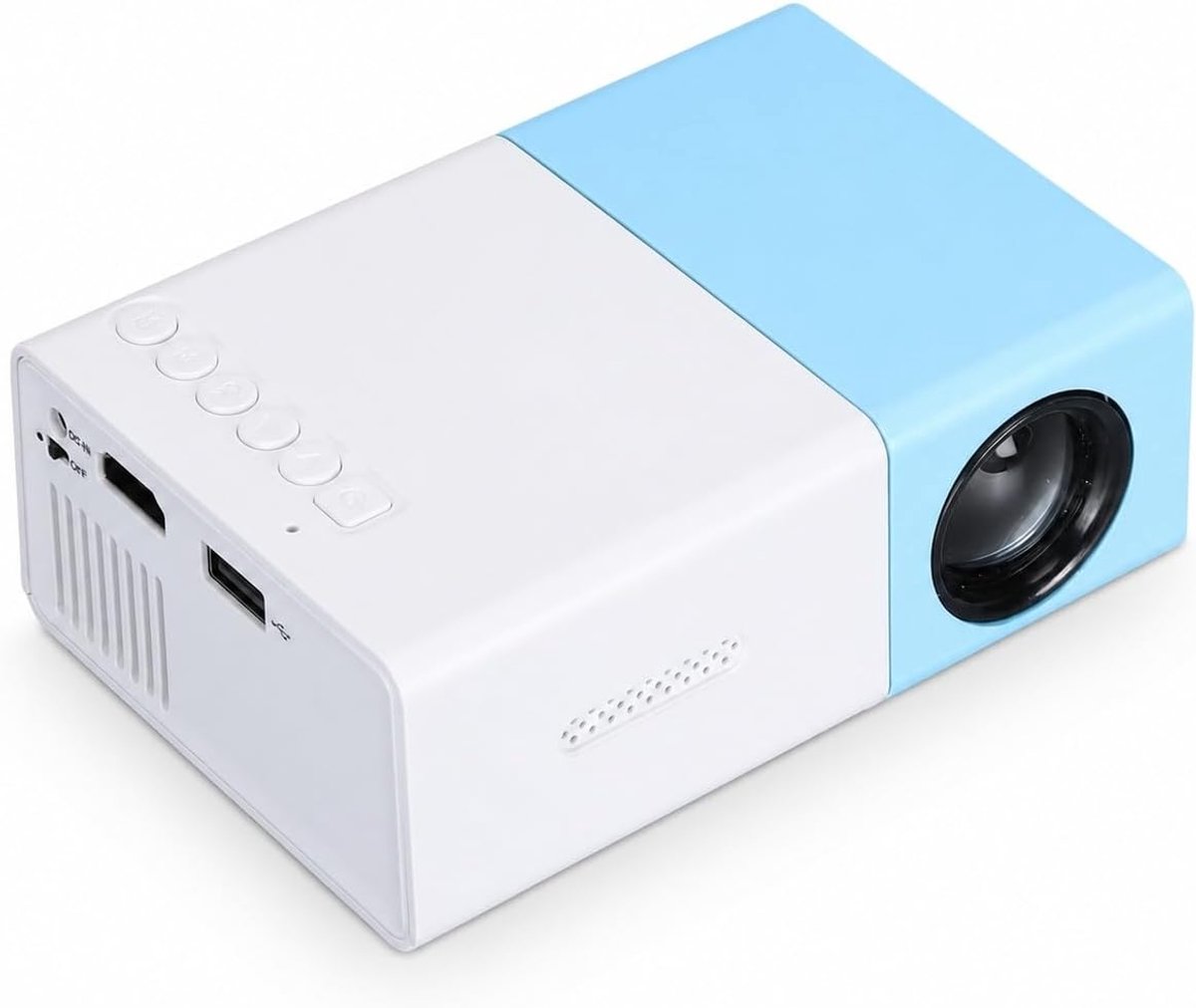 Full HD 1080P Videoprojector, Draagbare Projector, Thuisbioscoopfilmprojector voor Kinderen, Compatibel met Laptops, Pc's, Tv-boxen, Tv-sticks, Tablets,