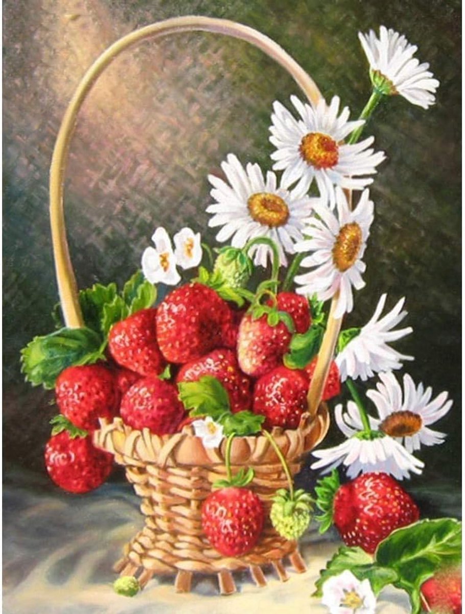 5D Diamond schilderij volledige vierkante boor bloem DIY Diamond borduurwerk Cross Stitch Fruit Rhinestones mozaïek handwerk Sets Frameloze 40x30cm