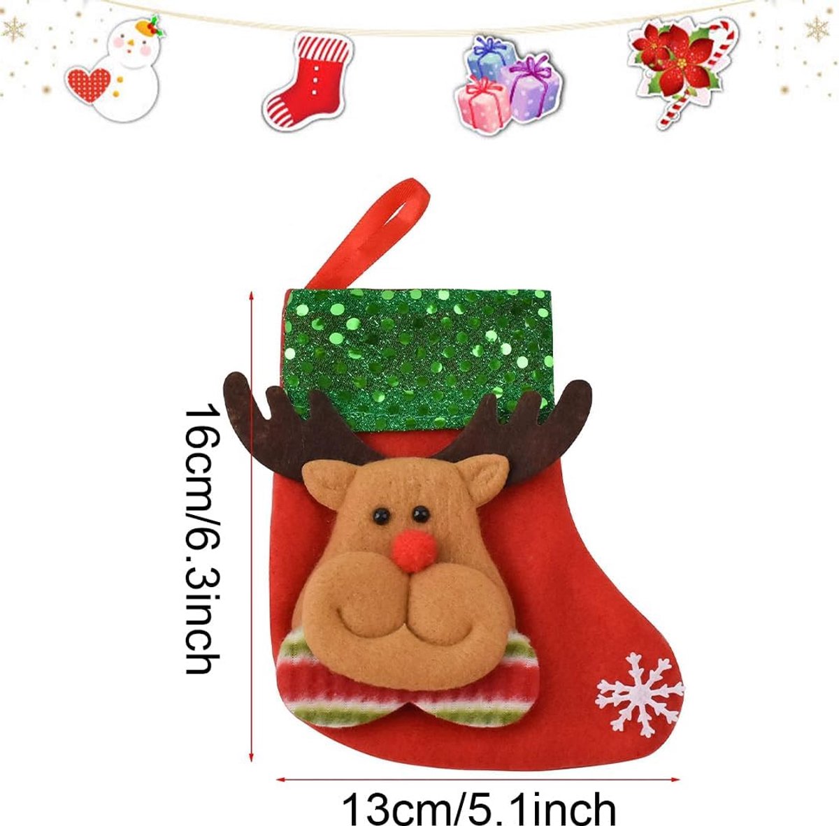 Kousen, mini-kerstkousen, kerstsokken, kerstkous, decoratie voor kerstkousen, kleine kerstkousen, cadeau