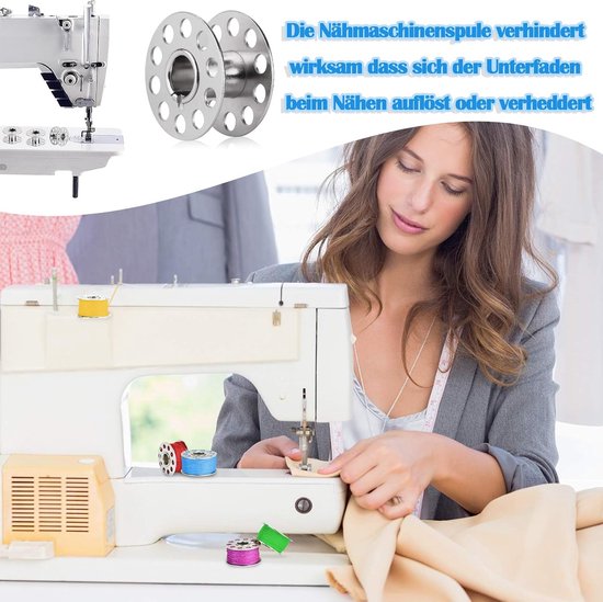 25 Stuks Naaimachinespoel, Metalen Lege Draadspoel, Spoel Naaimachine Leeg met Opbergdoos, Spoelen Metalen Garenspoel voor Ambachtelijke Naaimachines — afbeelding 2