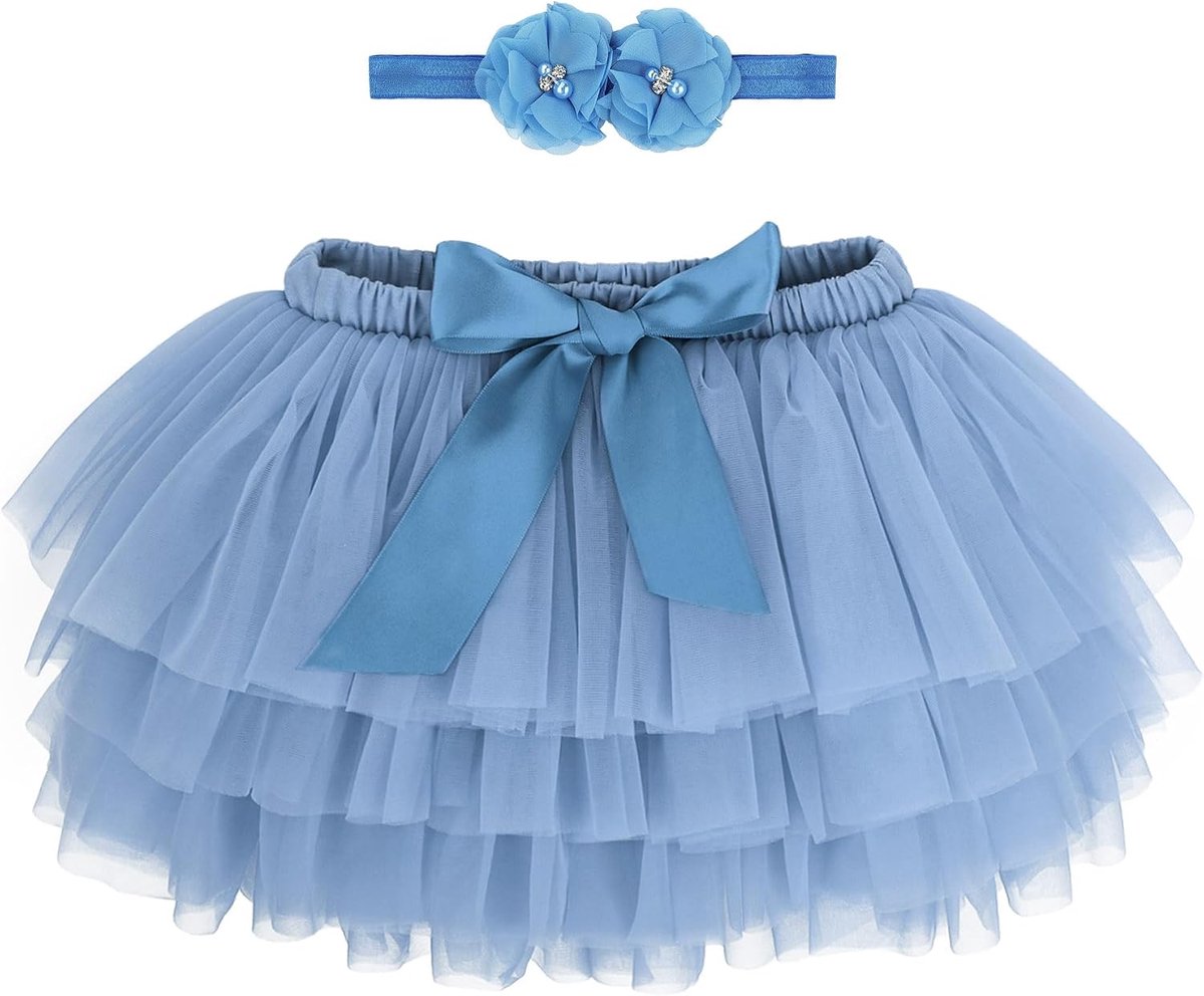 peuters, meisjes, tutu, rok, prinsessenrok, mini gelaagd, super zachte tule rok, elastische taille, ballet, dansrok met luierovertrek + hoofdband