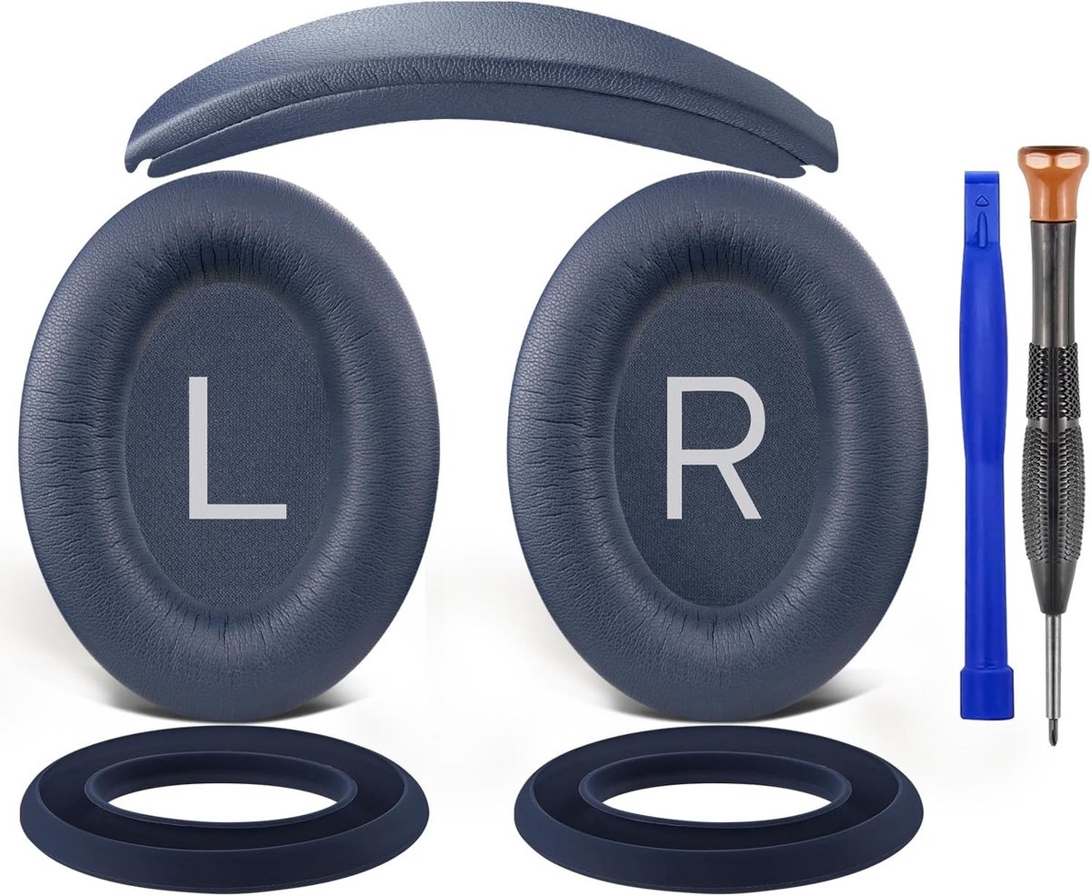 Vervangingskit voor Bose QC45/QC35/QC SE - Comfortabele oorkussens, duurzame materialen en verbeterde geluidsisolatie - Blauw