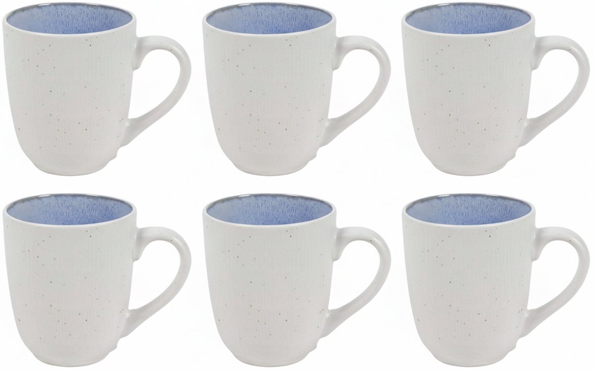 Cookinglife Koffiemokken Nola Blauw 330 ml – 6 stuks