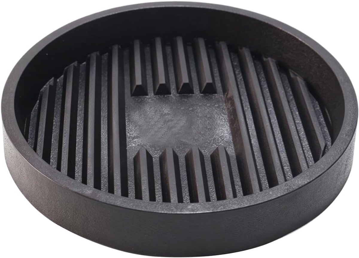 Toiletplunjerhouder, 7,09 inch ronde luchtdroogmat voor badkamerplunjer, zware PP plastic druppelvanger, reinigingsaccessoires (zwart)