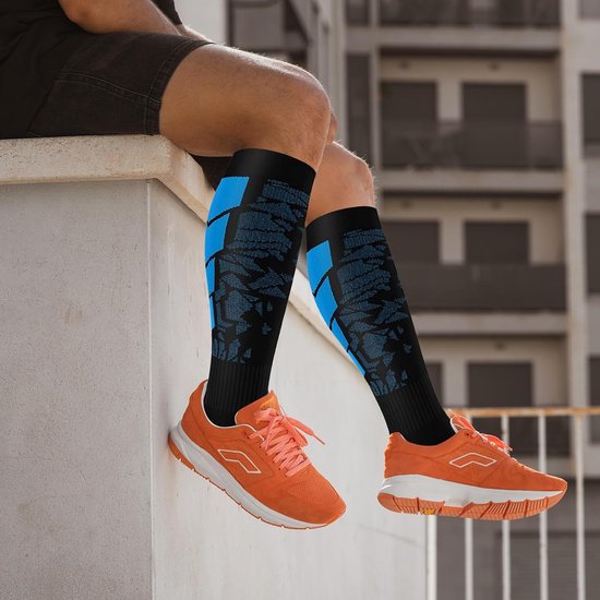 Compressiekousen voor Mannen en Vrouwen - 6 Paar Elastic Support Kousen voor Sport en Hardlopen, Verbeter Bloedcirculatie en Verminder Vermoeidheid — afbeelding 5