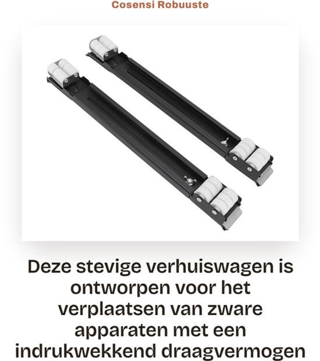 Dailygoods- Verhuiswagen 300 kg draagvermogen - Verstelbare basis - Draagbare rol - Heavy-duty - Transporthulp - Eenvoudig te gebruiken - Meubelroller