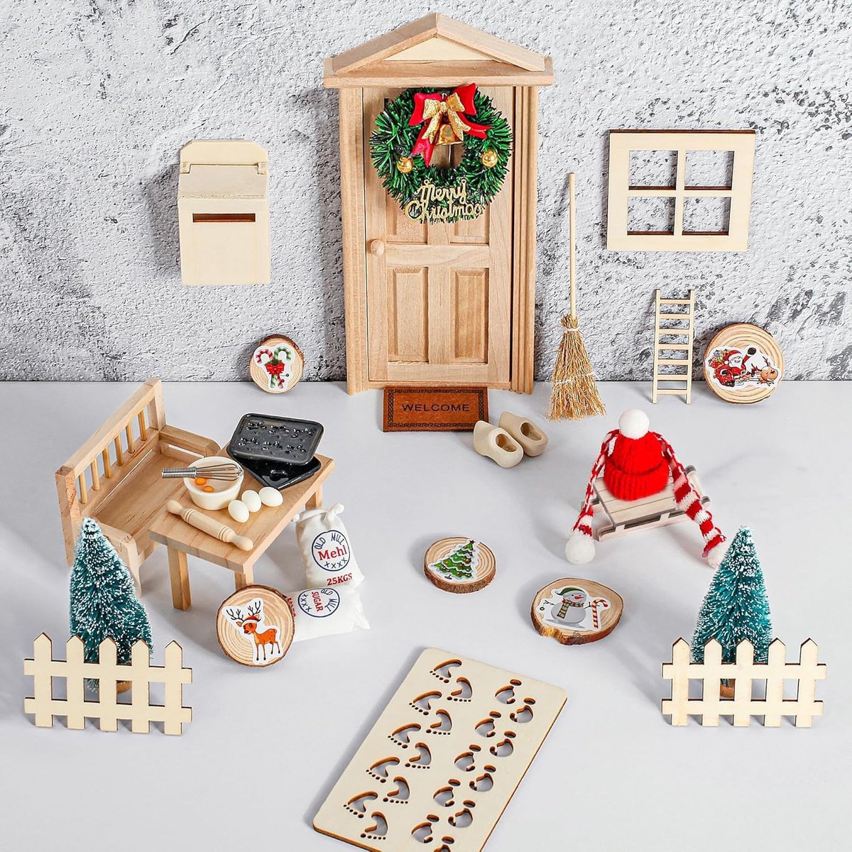 Decoratie originele decoratie, mini-elf deuraccessoireset