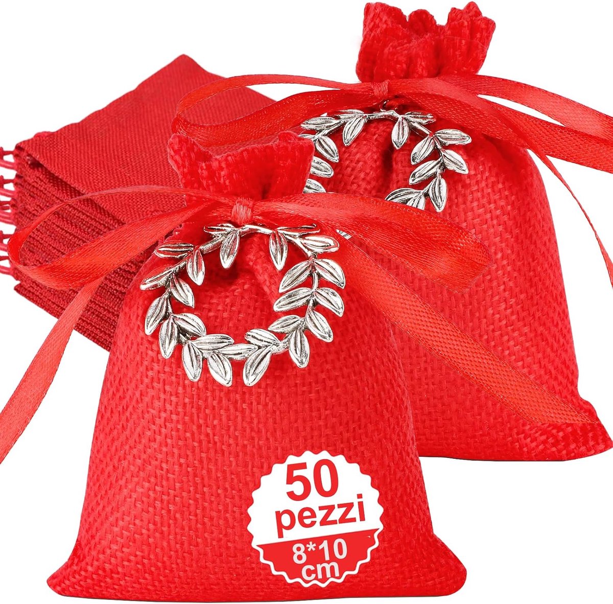 50 Stuks Gastgeschenken voor Afstuderen, Rood (stijl B)