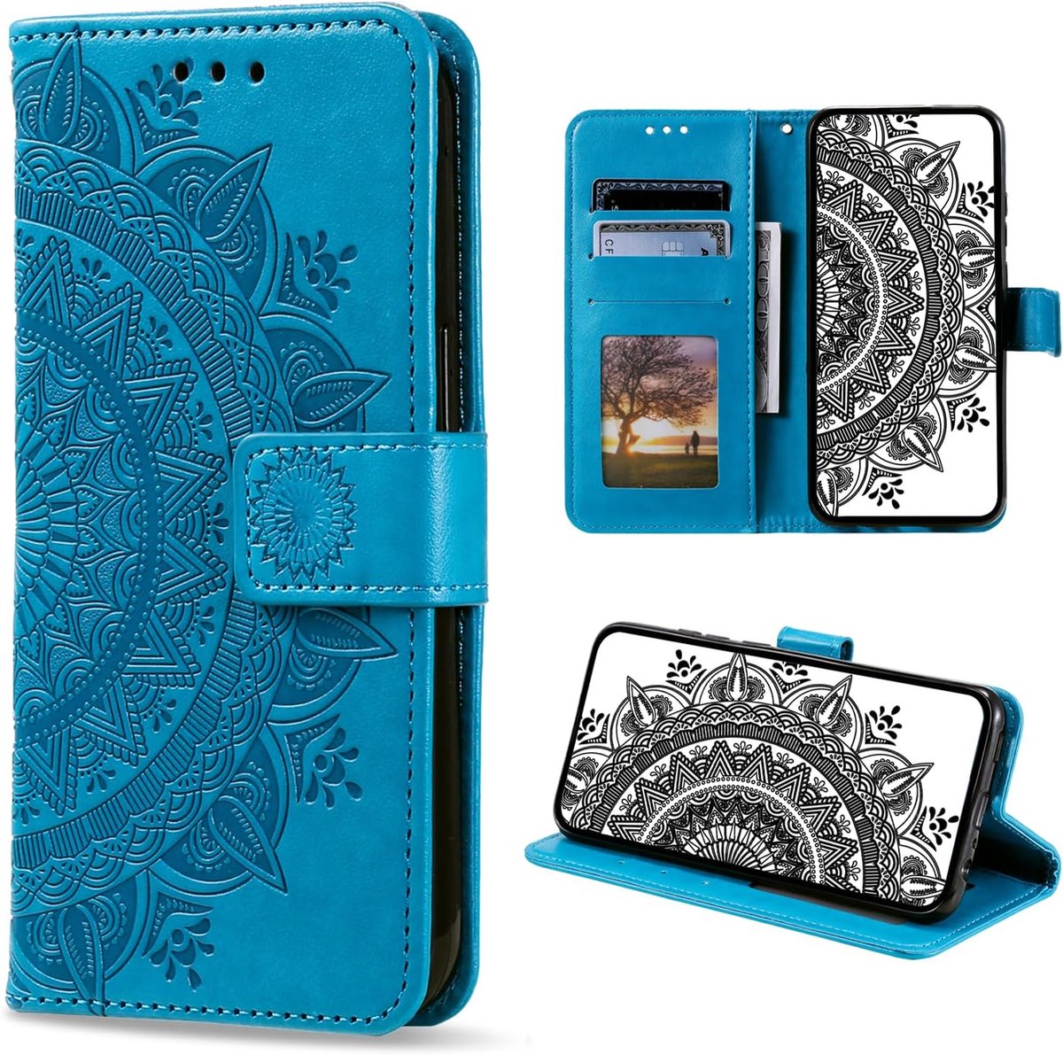 Hoesje voor Xiaomi Redmi Note 13 Pro Plus 5G, Telefoonhoesjes met Pasjeshouder, schokbestendig Telefoon Portemonnee Case beschermhoes voor Redmi Note 13 Pro+ 5G (Blauw)