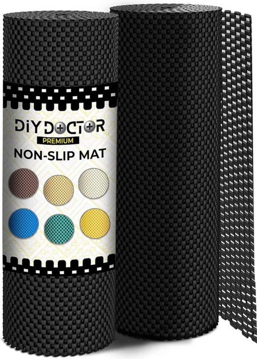 Antislipmat tapijt - 2 x antislip onderlaag - 190 x 30 cm antislipmat tapijt - antislip onderlaag - zwart