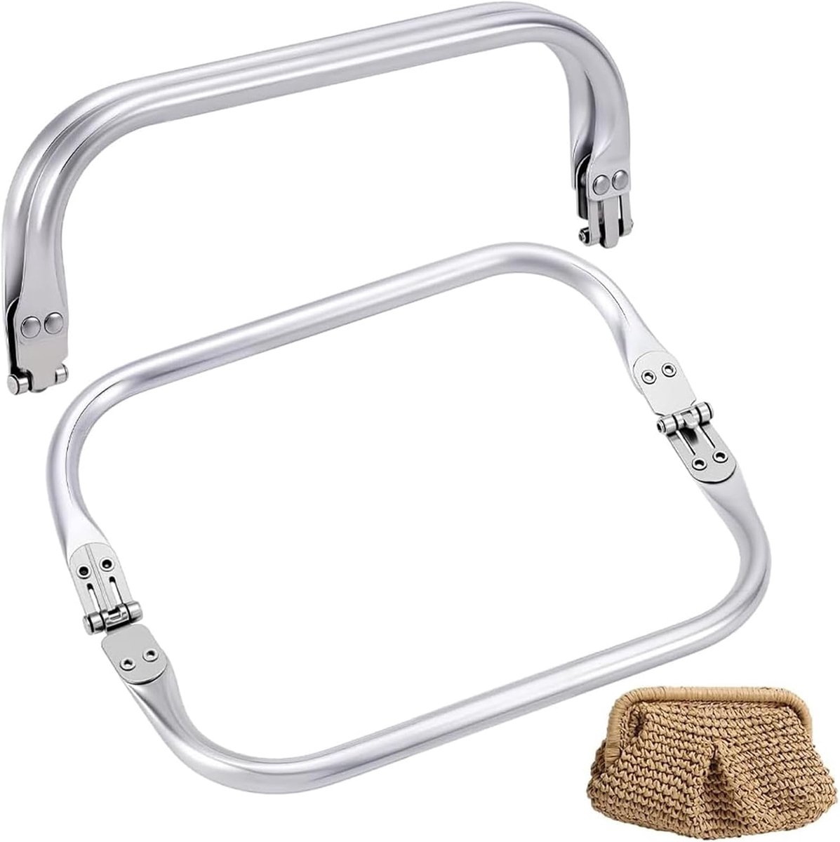 2 stuks handtassluiting (180 x 90 mm) – binnenframe van metaal voor sluiting van zakhaken – accessoires voor het maken van handtassen, tassen en portemonnees DIY