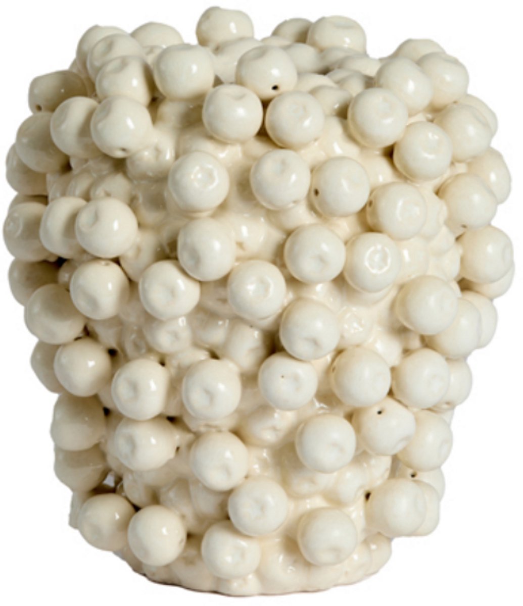 Light & Living Vaas BERRIES - Wit - 20x20x22.5 cm