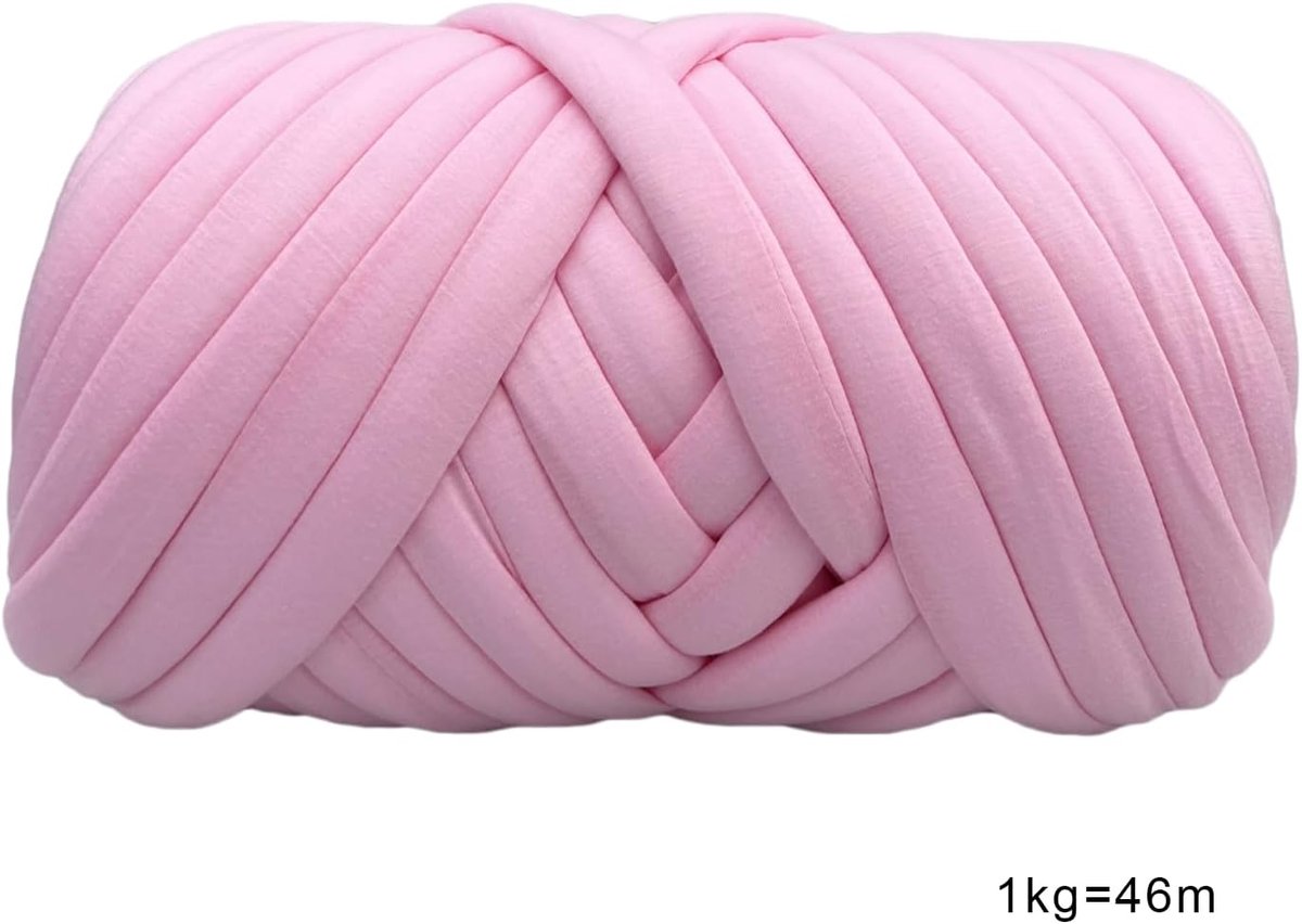 Grof wol, arm, gebreide wol, doe-het-zelf roving-buisgaren, handgeweven deken, huisdier, wol, dektas, handbreigaren voor beginners (roze)