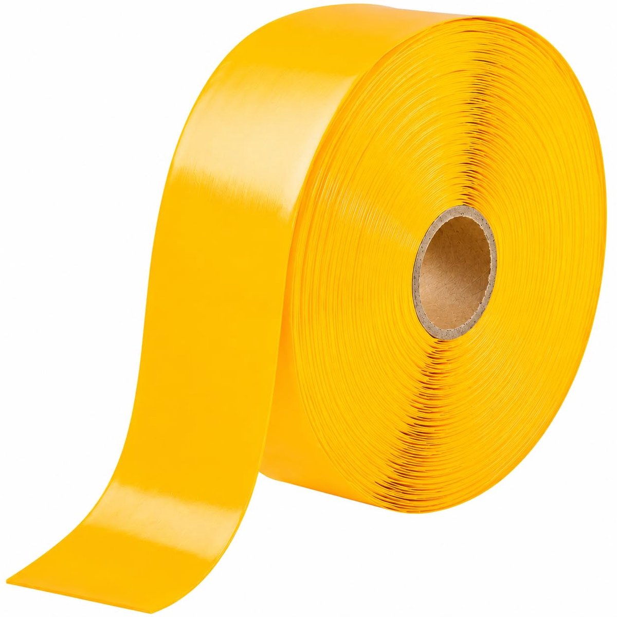 Gevaarstape,1.1 mm Dik,Veiligheid Waarschuwingsband,Vloermarkeertape,Zelfklevende Industriële Waarschuwingstape voor Magazijnen,Fabrieken,Vorkheftrucks en Hoogverkeersvloeren(5cmx30m,Geel)