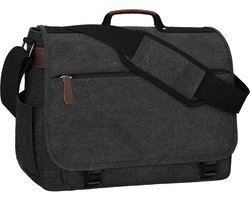 Eshow Canvas Shoulder Bag, Messenger Bag, Laptop Bag for 14 Inch Laptop, Premium Men's Bag, Shoulder Bag, Messenger - ShopVlot