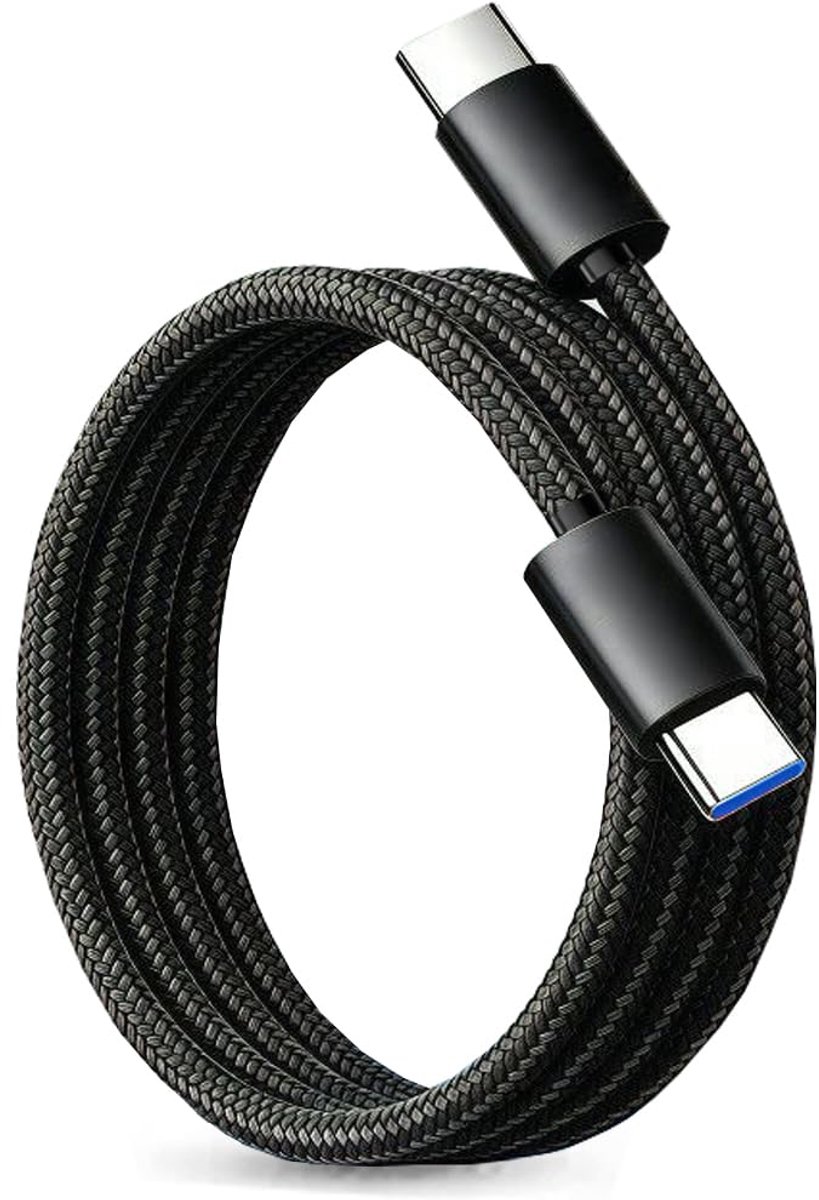 USB C naar USB C Oplaadkabel [2 m], 60W Nylon Gevlochten USB C Oplaadkabel - ShopVlot