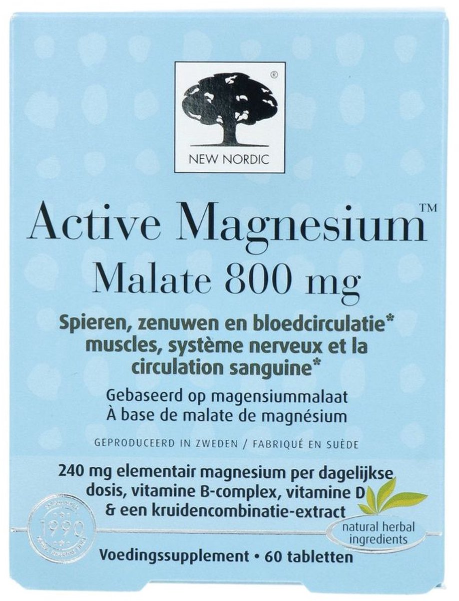 New Nordic Active Magnesium Malate Tabletten (60 tabletten)