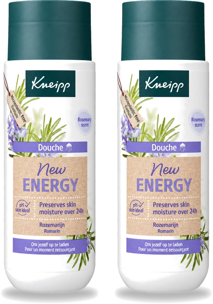 2 x Kneipp - Douchegel - New Energy - Energieke Geur - 200 ml - Voordeelverpakking - 2 stuks