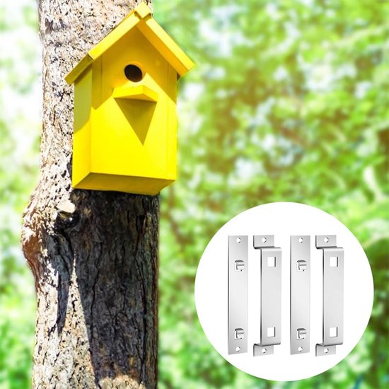 Montagebeugel Set 2-Pack RVS Hanger voor Vogelnestkast — afbeelding 3