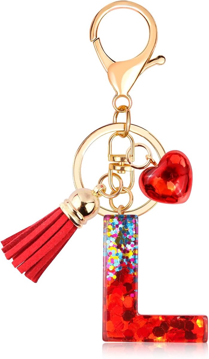 Dames, alfabet sleutelhanger, meisjes sleutelhanger