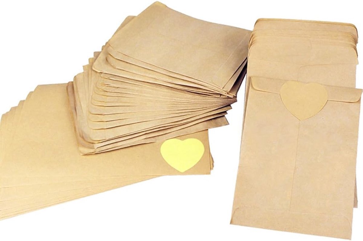 Papieren zakken papieren zakken kraftpapier 9*13cm 100pcs bruin