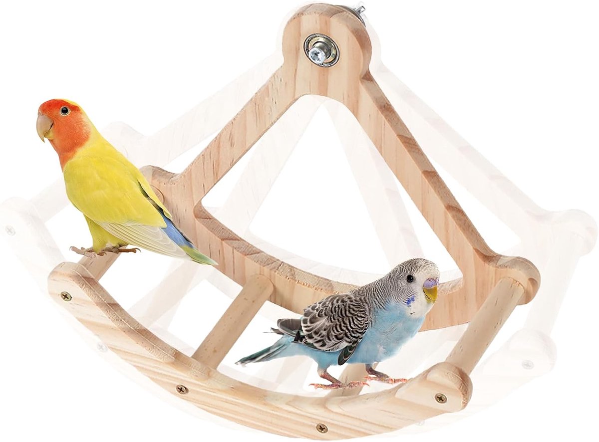 Speelgoed draaiende schommel, papegaaispeelgoed, speelgoed voor valkparkieten, piratenschip vorm, vogels speelgoed, interactief zitbord voor kooi & bezigheid