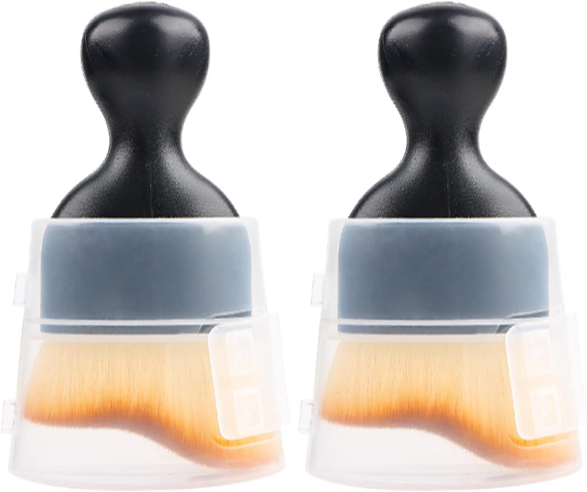 SnelShoppen - Car Detailing Brush Set - 2 Stuks Auto Interieur Reinigingsborstels - Zachte Borstels voor Stofverwijdering - Perfect voor Dashboard en