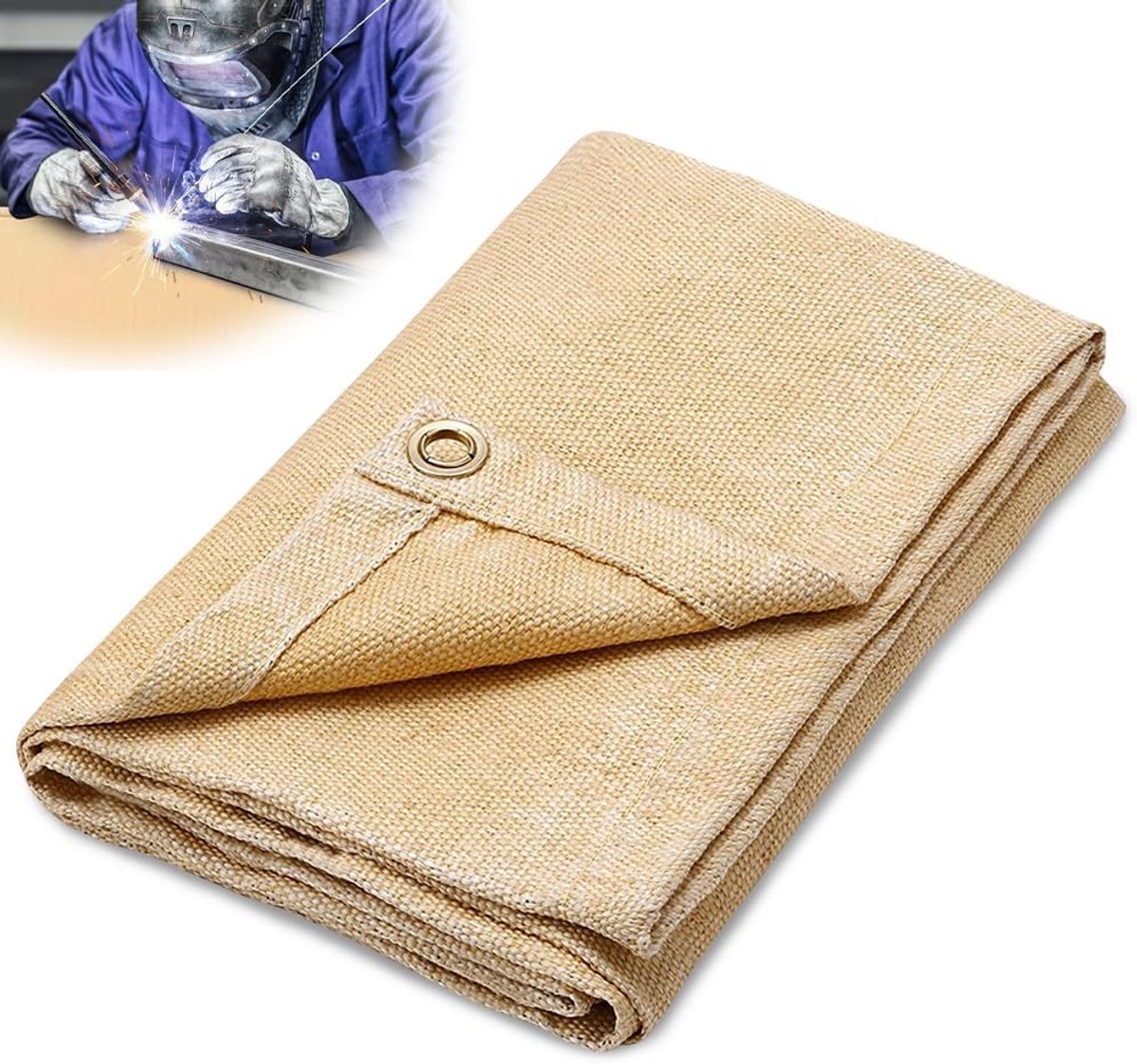 Vlamdovers mat 120x180cm - glasvezel - brandwerend - bescherming bij lassen - ShopVlot