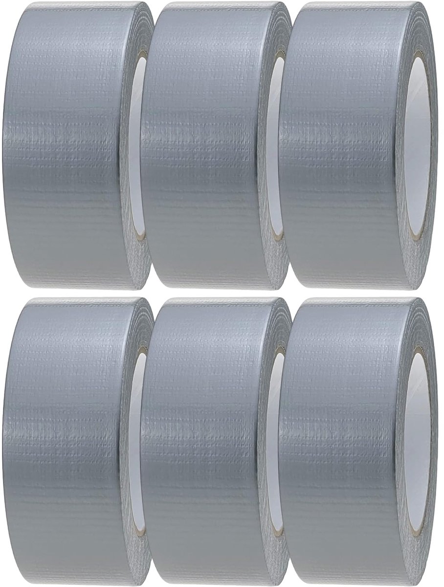 SnelShoppen - Crimson Sterrenvis Duct Tape 6 Rollen 48mm x 45m | Waterdichte Gaffer Tape | Sterke Lijm voor Binnen/Buiten | Veelzijdige Plakband