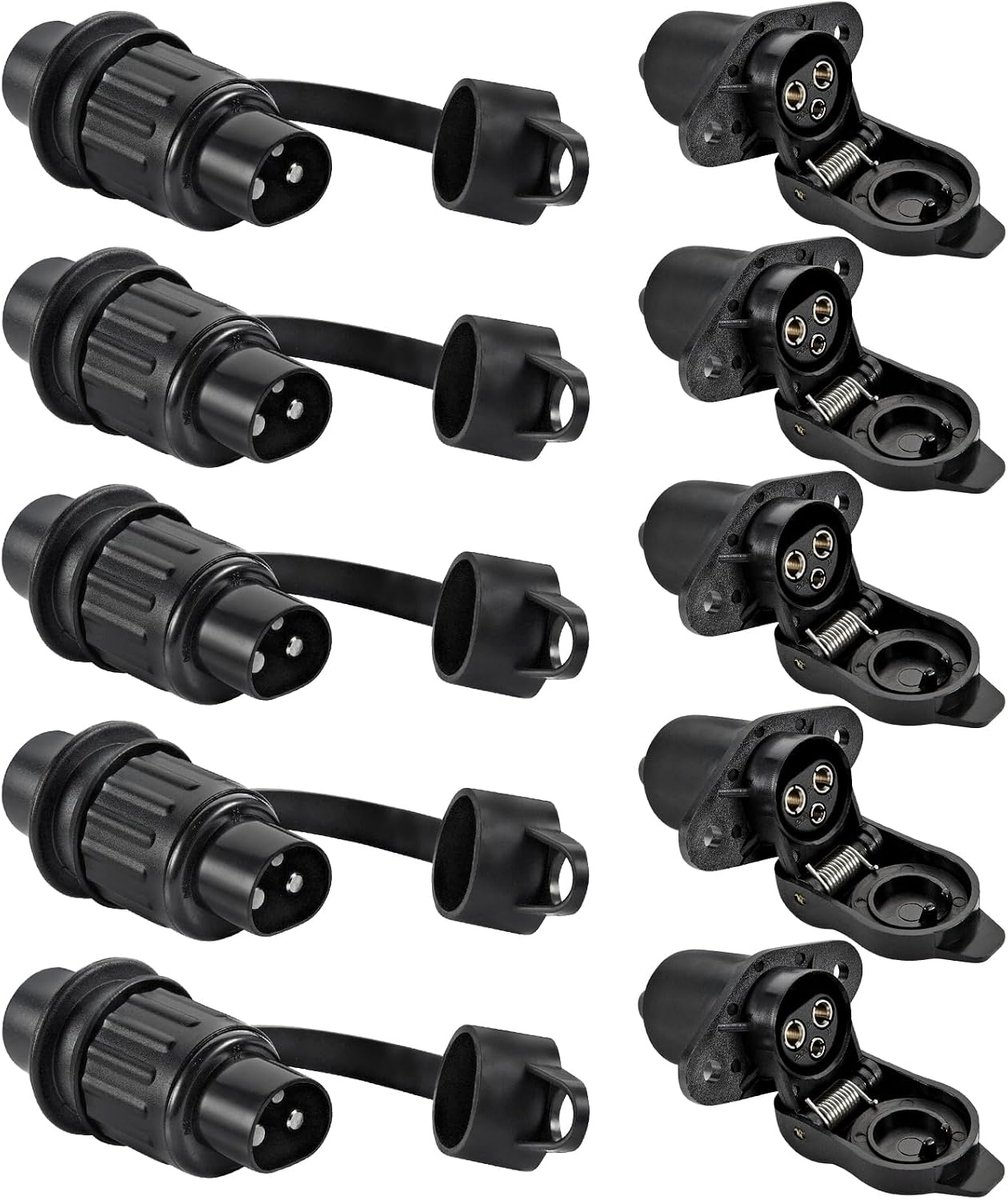 3-polige stekker voor tractor - waterdicht - hoogwaardige nylon behuizing - veilige verbinding voor landbouwvoertuigen - ShopVlot
