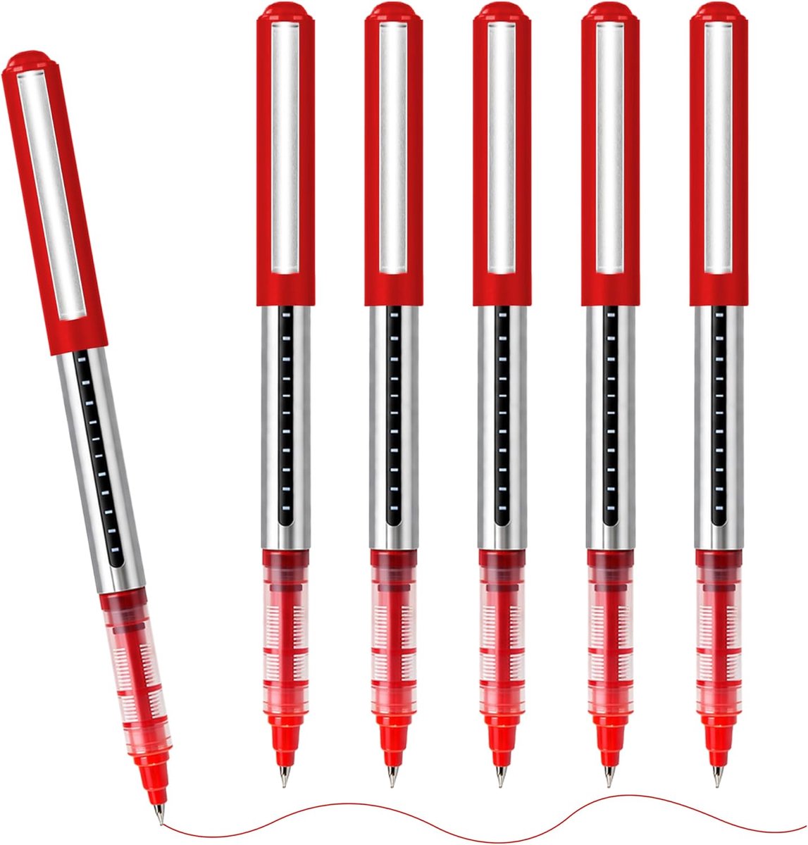 Balpen set 0.5mm - Rood - Sneldrogende inkt - Ideaal voor dagelijks gebruik - ShopVlot
