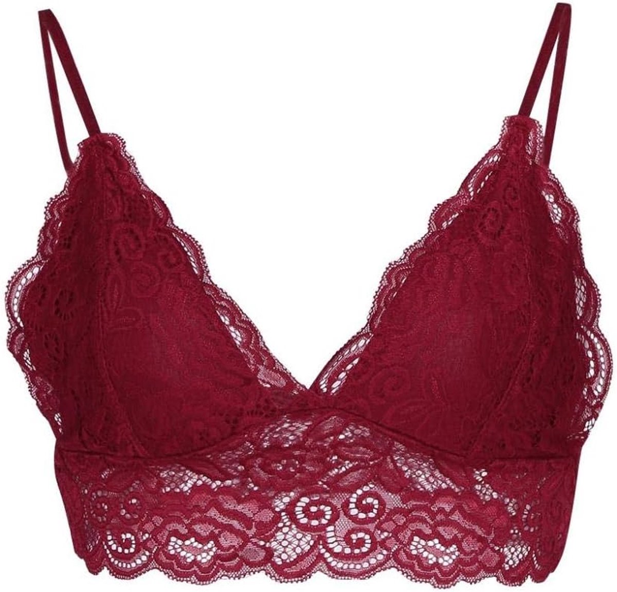 Lingerie & ondergoed Vrouwen Sexy Beha Plus Size Vest Crop Draadloze Bras Lingerie Sexy V-hals Ondergoed Nachtkleding Bras-Wine_M