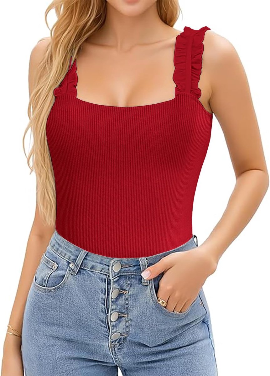 Dames Camisole Top Y2K Sexy Slim Out Top Mouwloos Schattige Dames Geribbelde Top