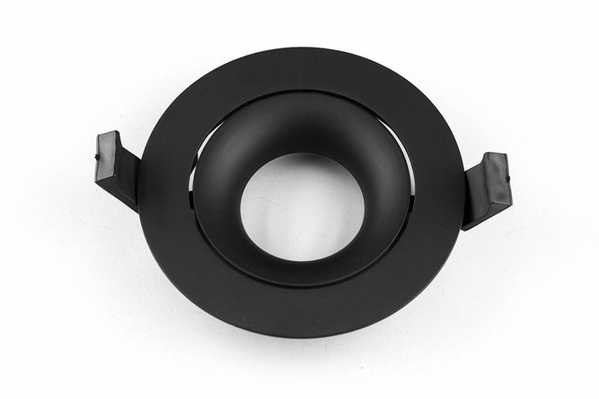 Tetiz inbouwspot 85mm voor GU10 spot of losse LED module, wit aluminium, IP20, inbouwopening 75mm