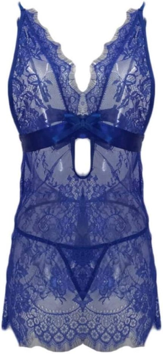 Sexy dames erotische lingerie Dameskostuums Sexy Lingerie Kanten Beha Transparante String Verleiding Diepe V Nachtkleding Erotische Dames Set