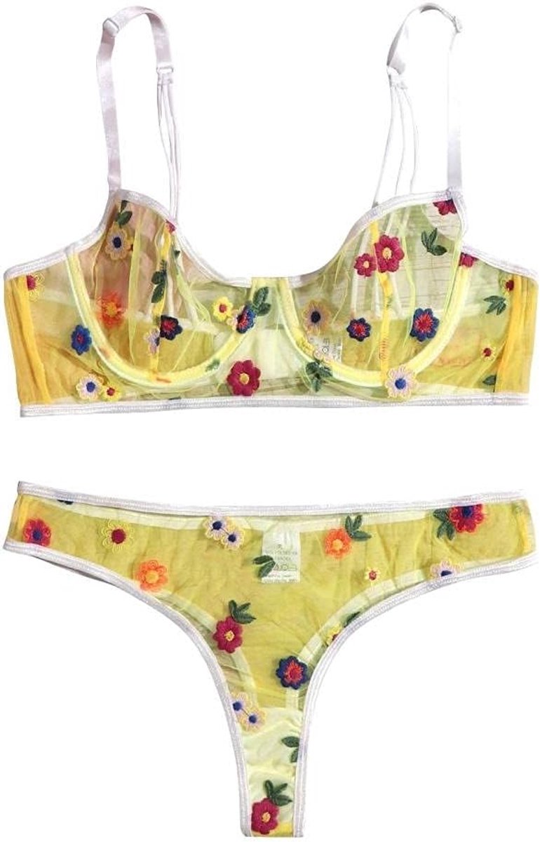 Sets met nachtmode & ochtendjas sexy vrouw lingerie doorzichtige kant kostuums corset beha string set