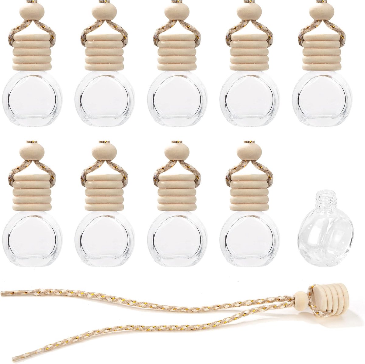 Luchtverfrisser parfumfles 10 ml navulbare auto parfum geur diffuser glazen fles aromatherapie etherische olie diffuser voor auto thuis kantoor parfum decor