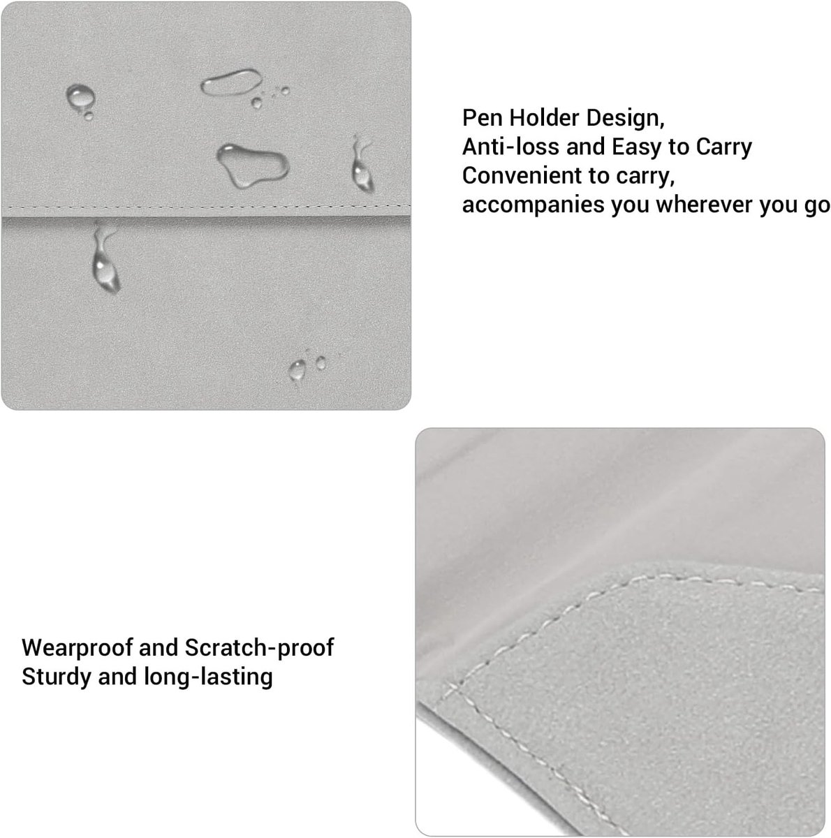 E-reader Hoes, Slank Ontwerp met Magnetische Sluiting en Microvezelleer, voor Kindle Scribe 2022 2024 10,2 Inch en Kobo Elipsa 10,3 Inch (lichtgrijs)