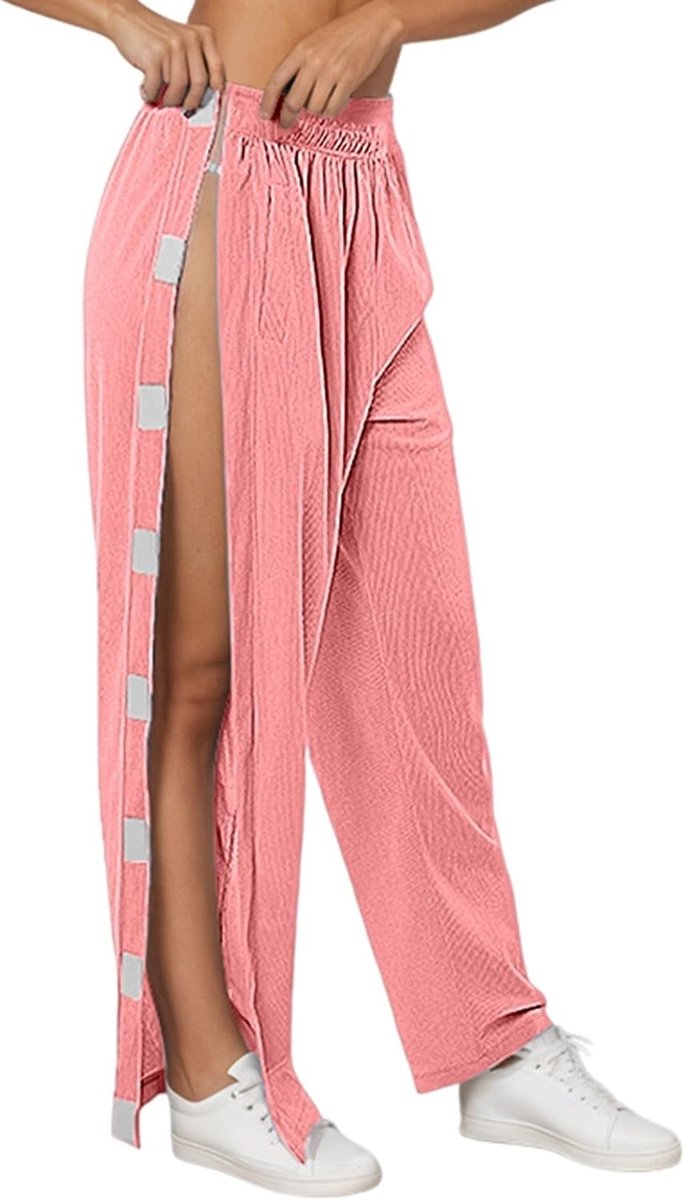 Damesbroek met hoge taille, Palazzo, katoen, joggen, cargo, elastische taille, breed, vloeiend, comfortabel, zomer, zakken, licht, casual, modieus, A65