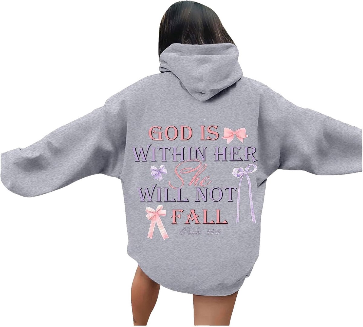 Hoodie met lange mouwen voor dames, letterprint, casual, sport