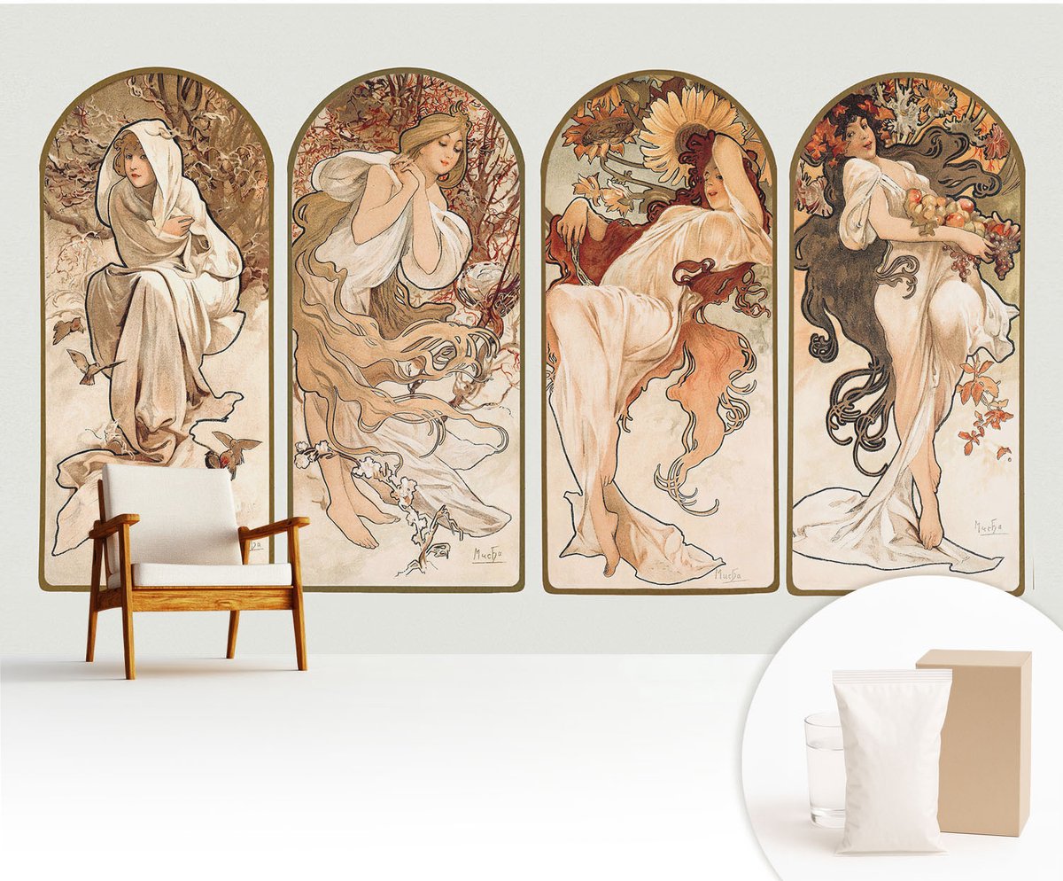 Wallfluent Fotobehang - Bruin Vliesbehang - 416x254 cm - Poriën Van Vrouwen Muurschildering - Gang behang Deel - Fotobehang Vlies - Slaapkamer behang
